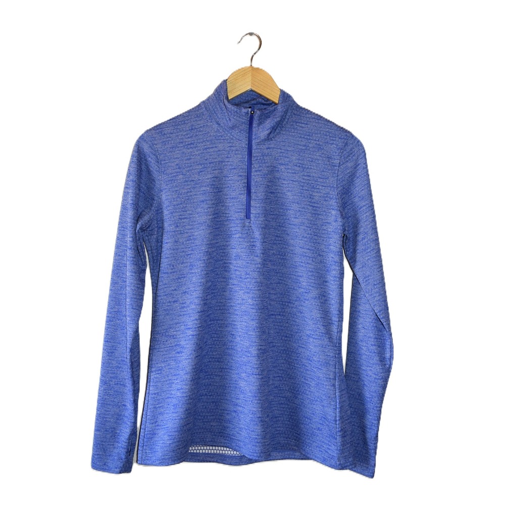 Nike Golf Pullover Women Large Blue Excellent Dri-FIT Quarter-Zip Thumbhole Top